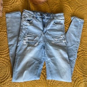 AEO deconstructed skinny Jean 4 xlong